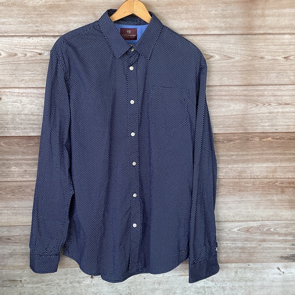 Scotch & Soda Dark Blue Geometric Shirt